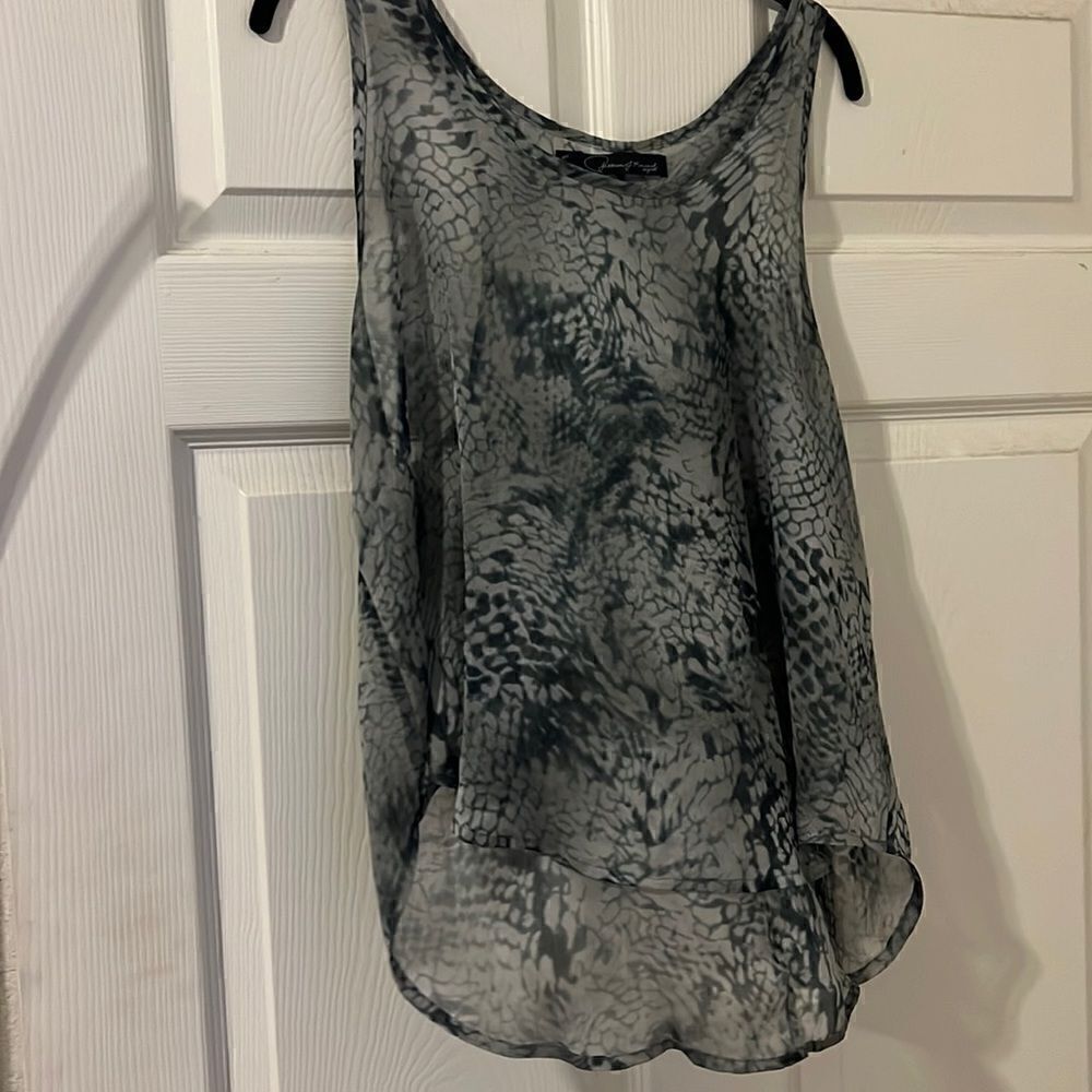 Silk Sheer Tank - Patterson J. Kincaid - Blur Gray Size Medium BRAND NEW TANK